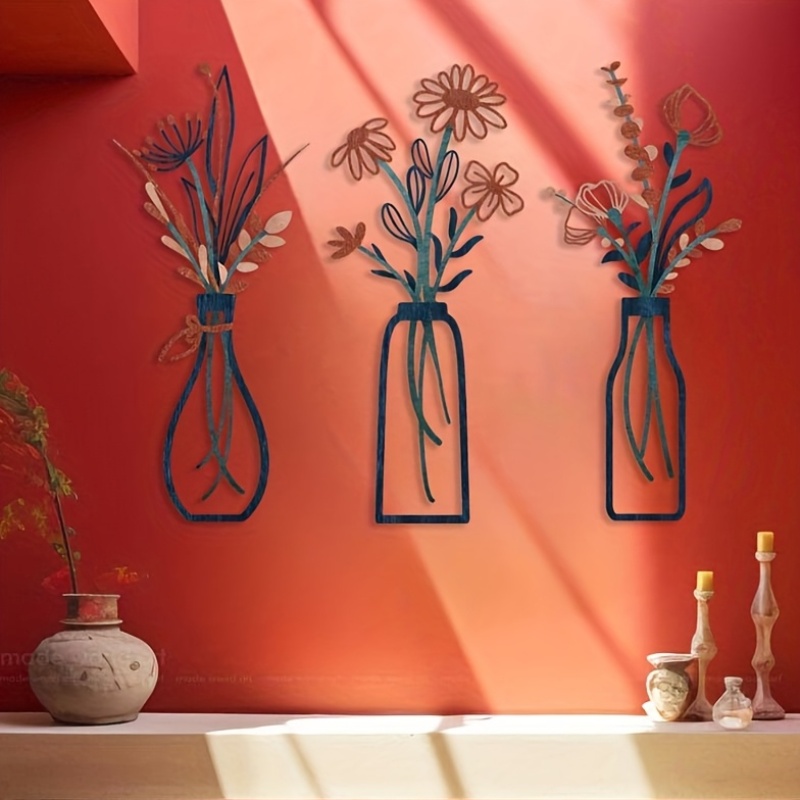 Home Decor Event - 3 Patung Seni Dinding Bunga Besar