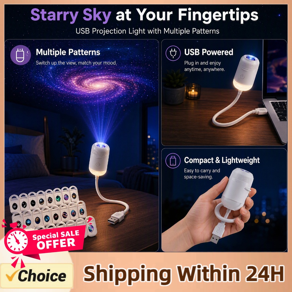Home Decor Light - Lampu Proyektor Langit Berbintang USB HD,