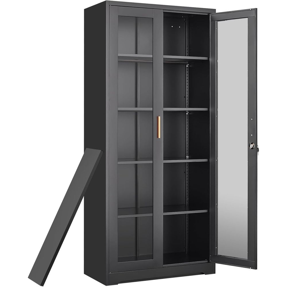 H&M Home Decor - Lemari Pajangan Curio dengan Pintu Kaca,