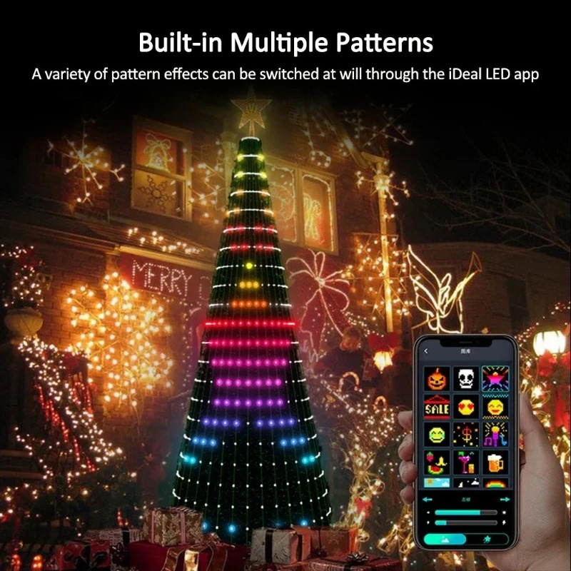 Home Decor Light - Lampu Pohon Bintang Natal RGB LED,