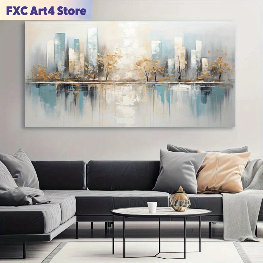 Home Decor Minimal - Seni Kanvas Abstrak Modern Tanpa Bingkai