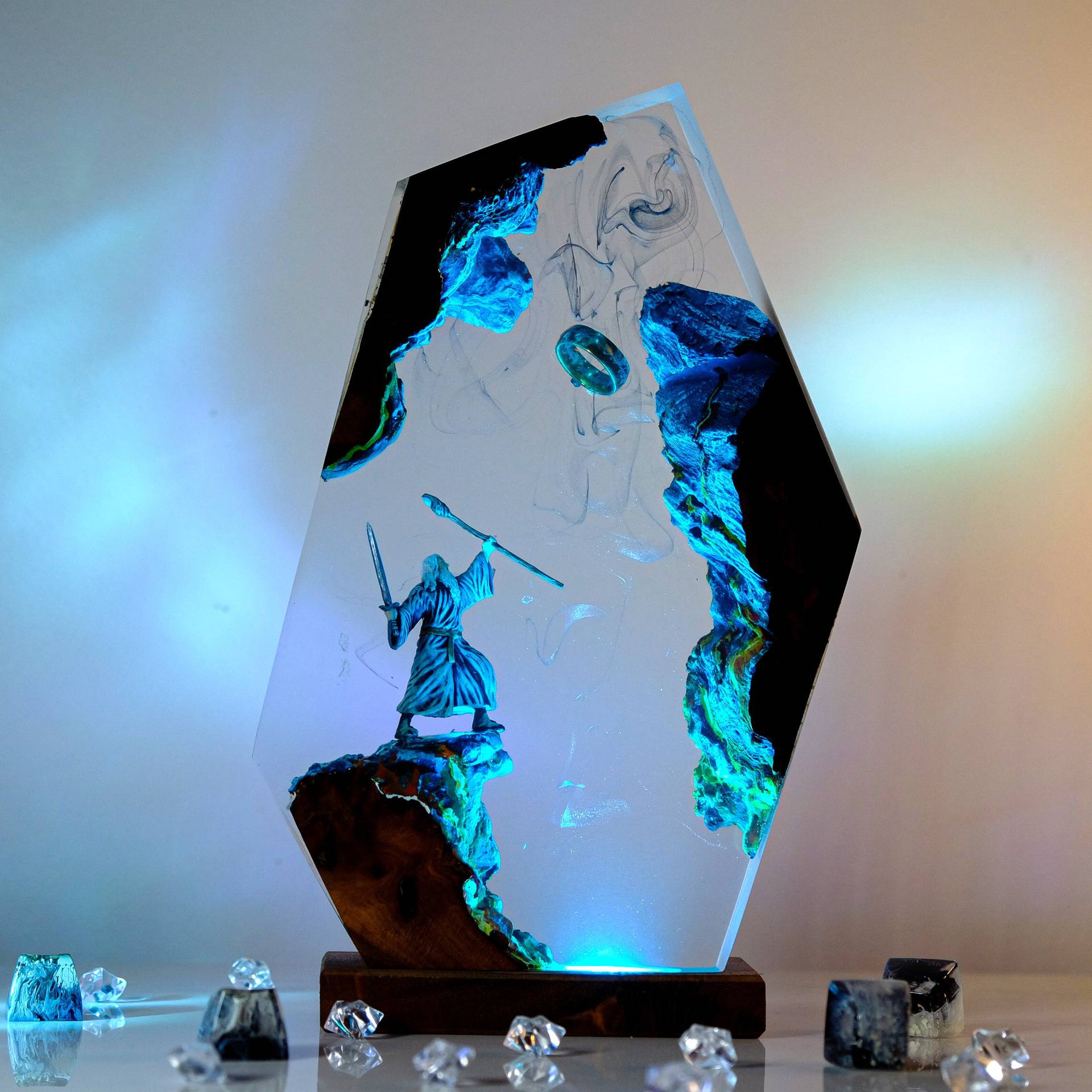 Home Decor Product - Lampu Resin Figur Adegan Film Cincin