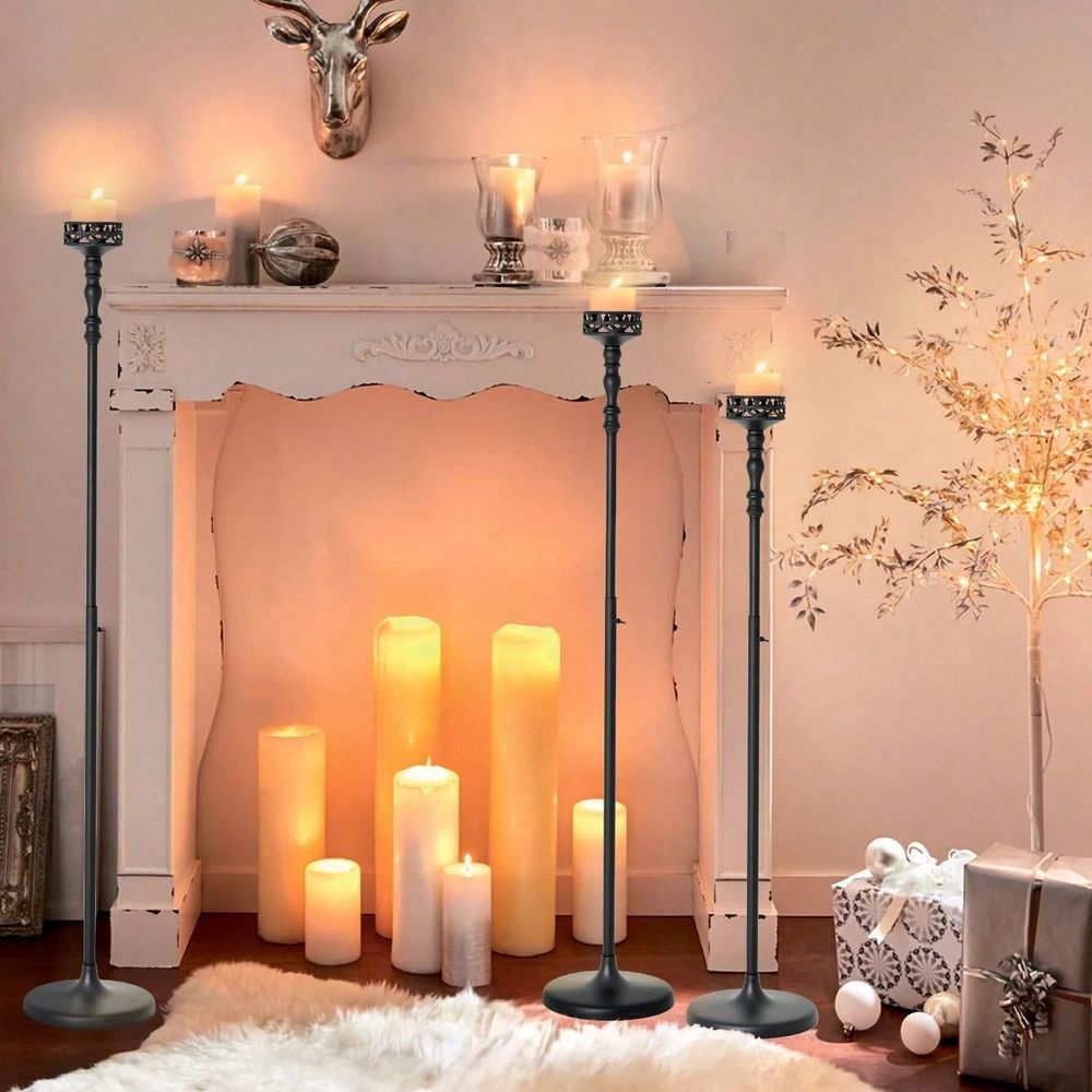 Home Decor Event - Penyangga Lilin Logam yang Dapat Disesuaikan,