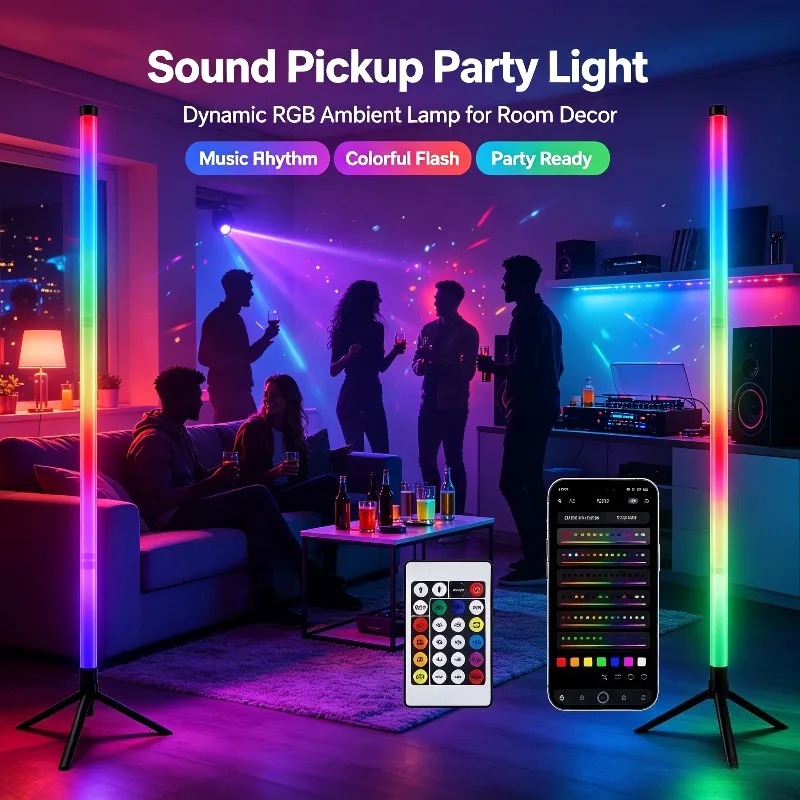 Home Decor Light - 2PCS Lampu Lantai RGB 120CM, Lampu