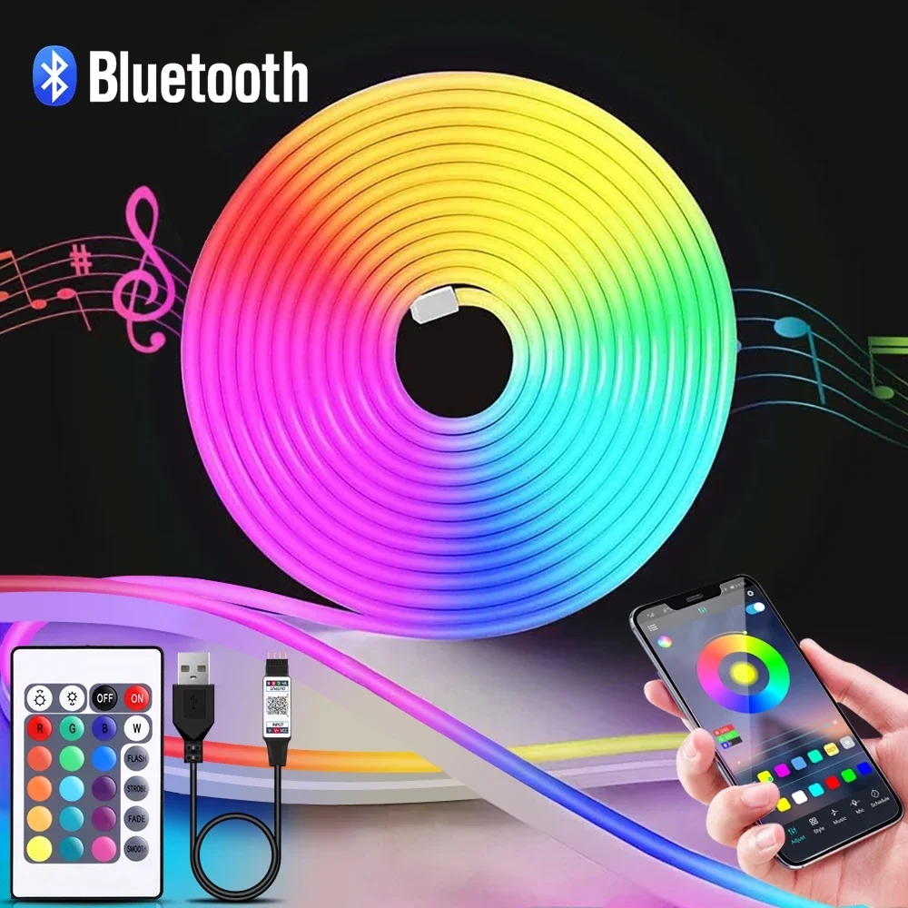Home Decor Light - Lampu Strip LED Neon RGB 1-5m