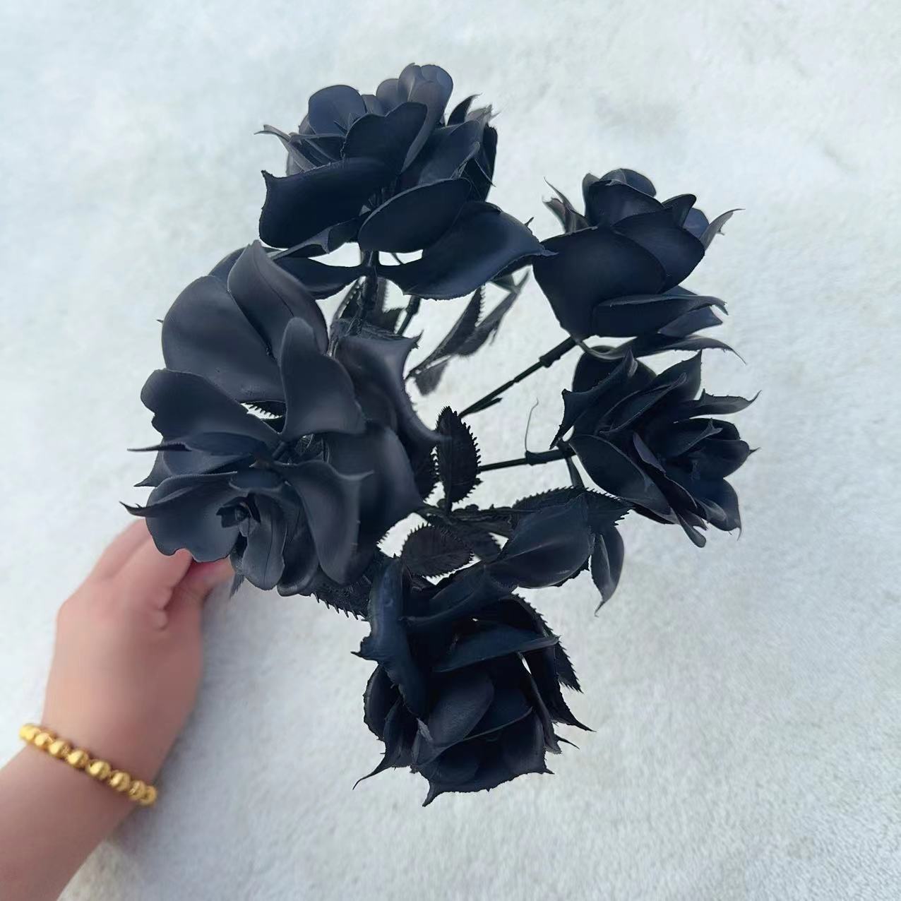 Hitam Halloween bunga buatan d - Home Decor Event ulasan dan harga