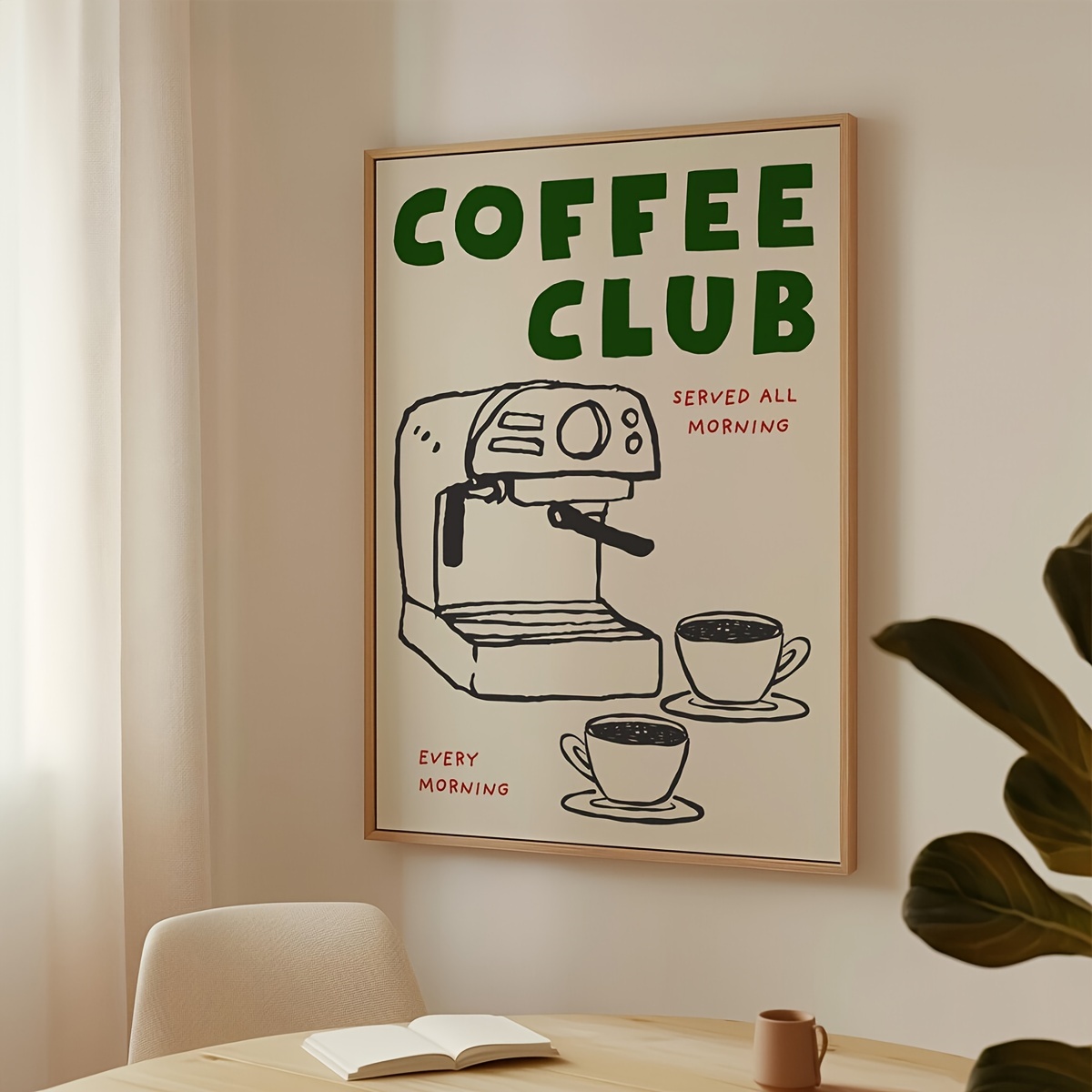 1 Buah Lukisan Cetak Kopi Seni - Home Decor Minimal ulasan dan harga