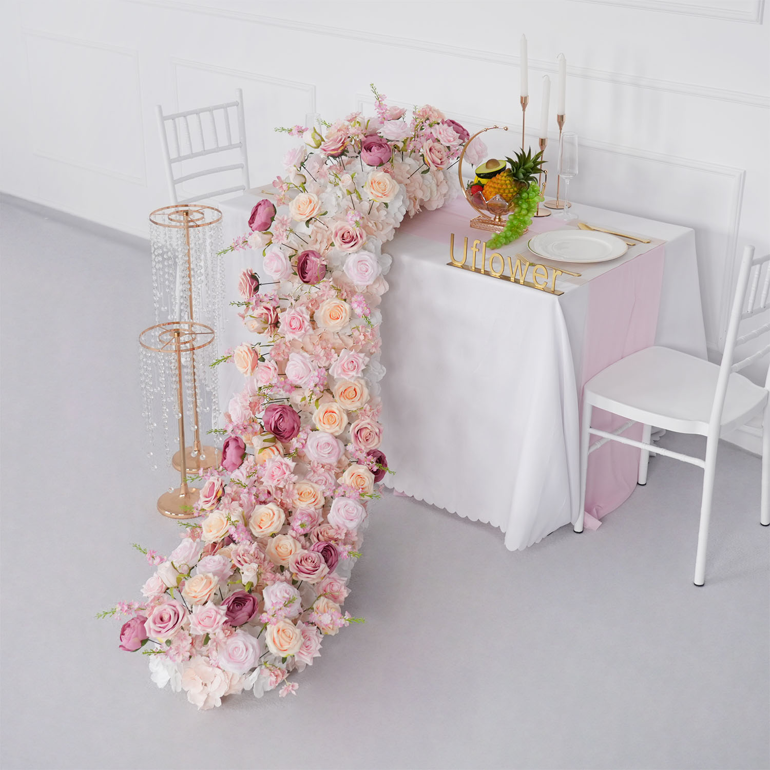 Bunga Bunga Buatan Mewah Baris - Home Decor Event ulasan dan harga