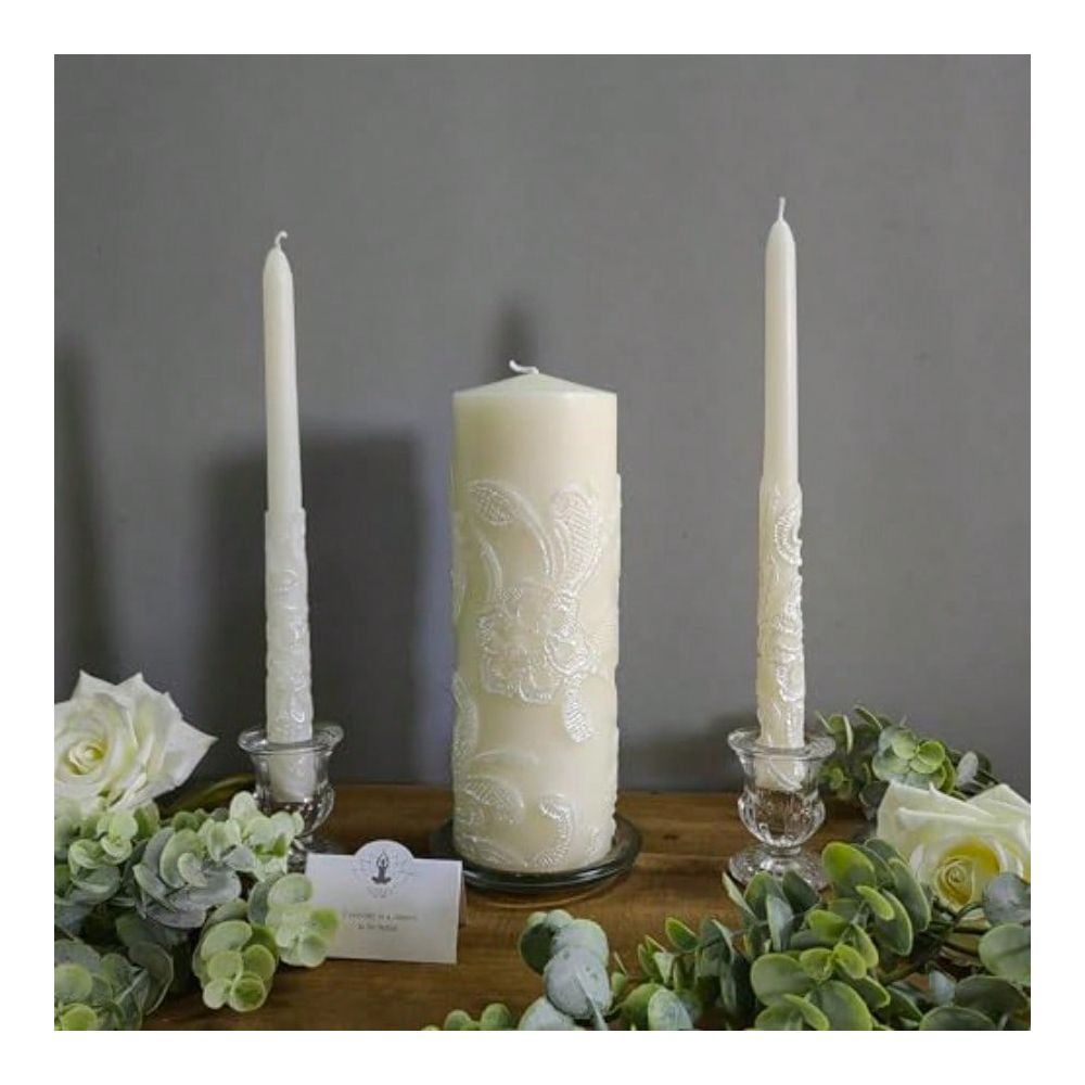 Set Lilin Pernikahan Warna Kre - Home Decor Event ulasan dan harga