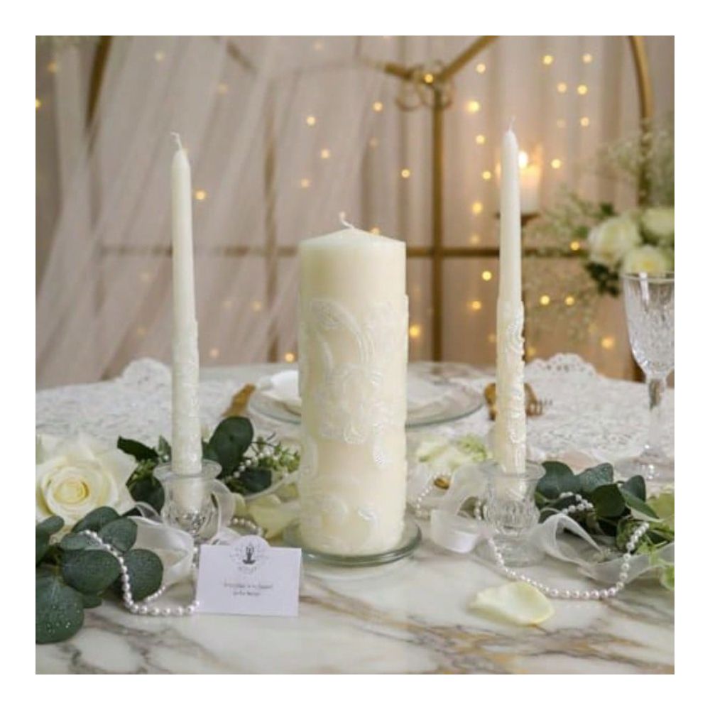 Set Lilin Pernikahan Warna Kre - Home Decor Event ulasan dan harga