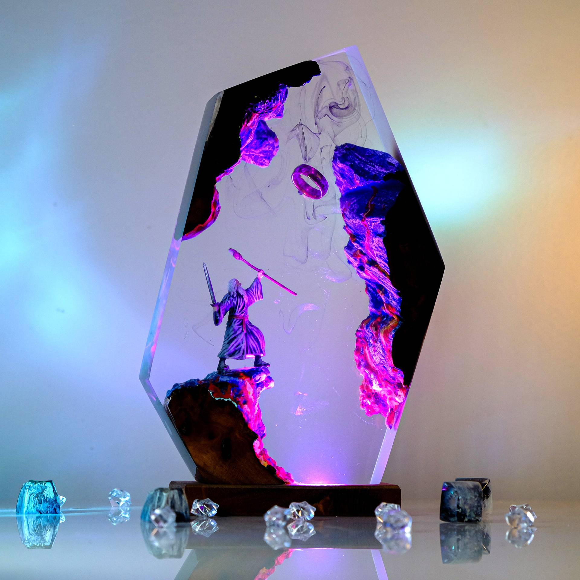 Lampu Resin Figur Adegan Film  - Home Decor Product ulasan dan harga