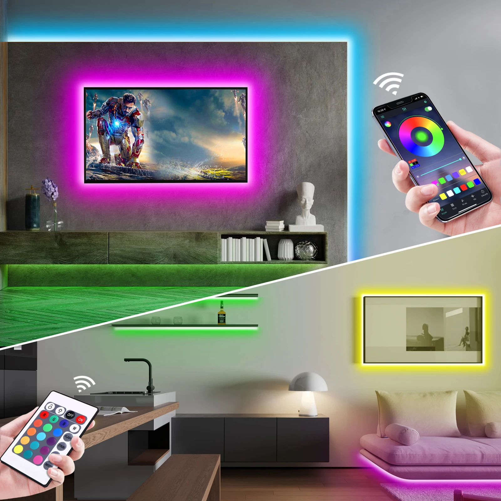Lampu Strip LED Neon RGB 1-5m  - Home Decor Light ulasan dan harga
