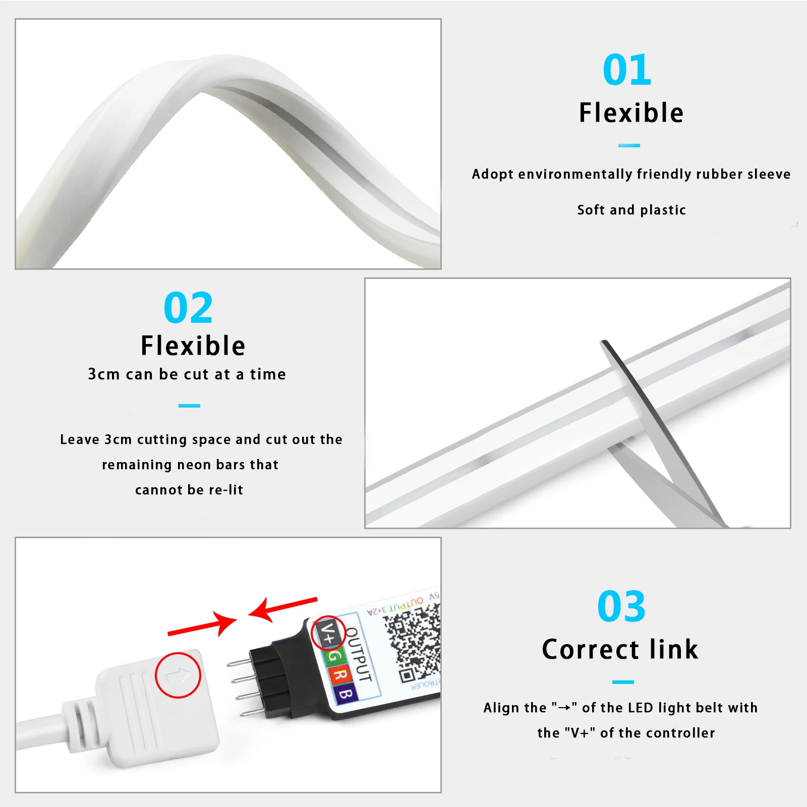 Lampu Strip LED Neon RGB 1-5m  - Home Decor Light ulasan dan harga